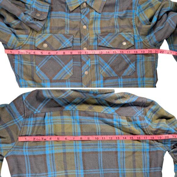 L.L.Bean Men's Small Brown Blue Plaid Lined Katahdin Performance Flannel Shirt - Picture 11 of 11